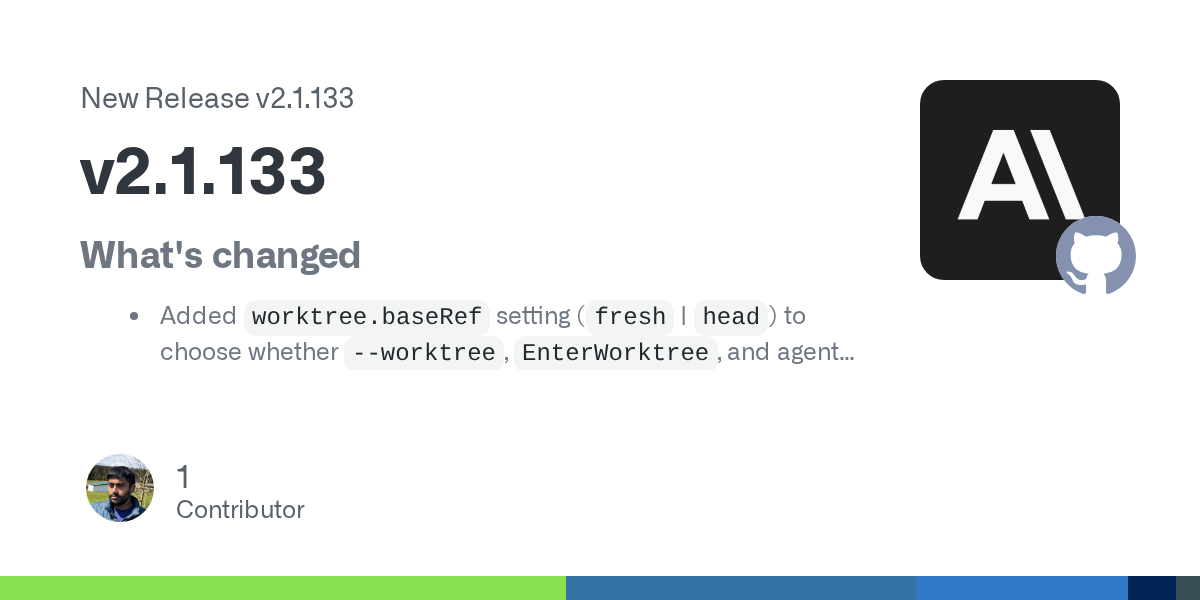Claude Code v2.1.133 gives agents a clean worktree base and effort-aware hooks